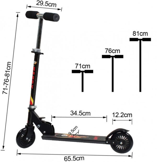 1 14776 Stunt scooter Happy 8 - black